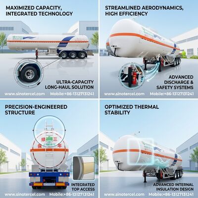 30CBM -60CBM Semi-Tanker Trailer Pentane Semi-trailer 3 essieux