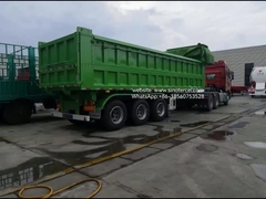 3 essieux avant ascenseur hydraulique semi-dump 24CBM Déchargement à haut rendement avec un bâton