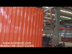 Semi-remorque jaune avec deux portes latérales, porte arrière double de 30 à 50 tonnes